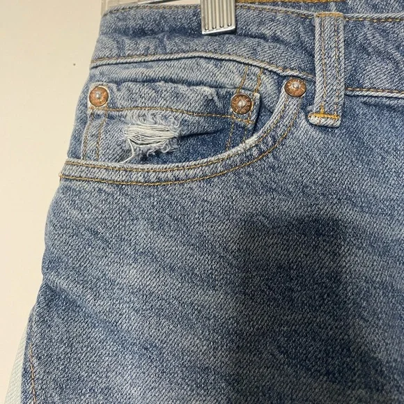 We The Free Light Blue Denim Skirt Size 26 - Picture 7 of 9